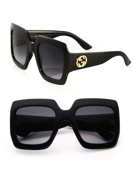 gucci oversized glasses frames|Gucci oversized black square eyeglasses.